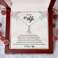 To My Wife "My Heart Beats Only For You" Necklace