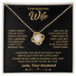 To My Wife "I Can't Live Without You" Knot Necklace