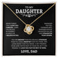 To My Daughter "Never Forget I Love You" Knot Necklace