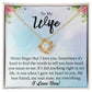 To My Wife "My Best Friend" Knot Necklace