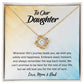 Gift For Daughter "We Wish You Happiness" Knot Necklace