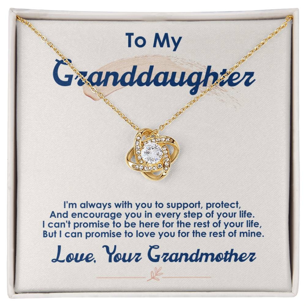 To My Granddaughter "I Love You For The Rest Of My Life" Knot Necklace