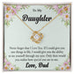To My Daughter "Never Forget That I Love You" Knot Necklace