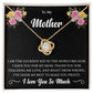 To My Mother "I Am The Luckiest Kid" Knot Necklace