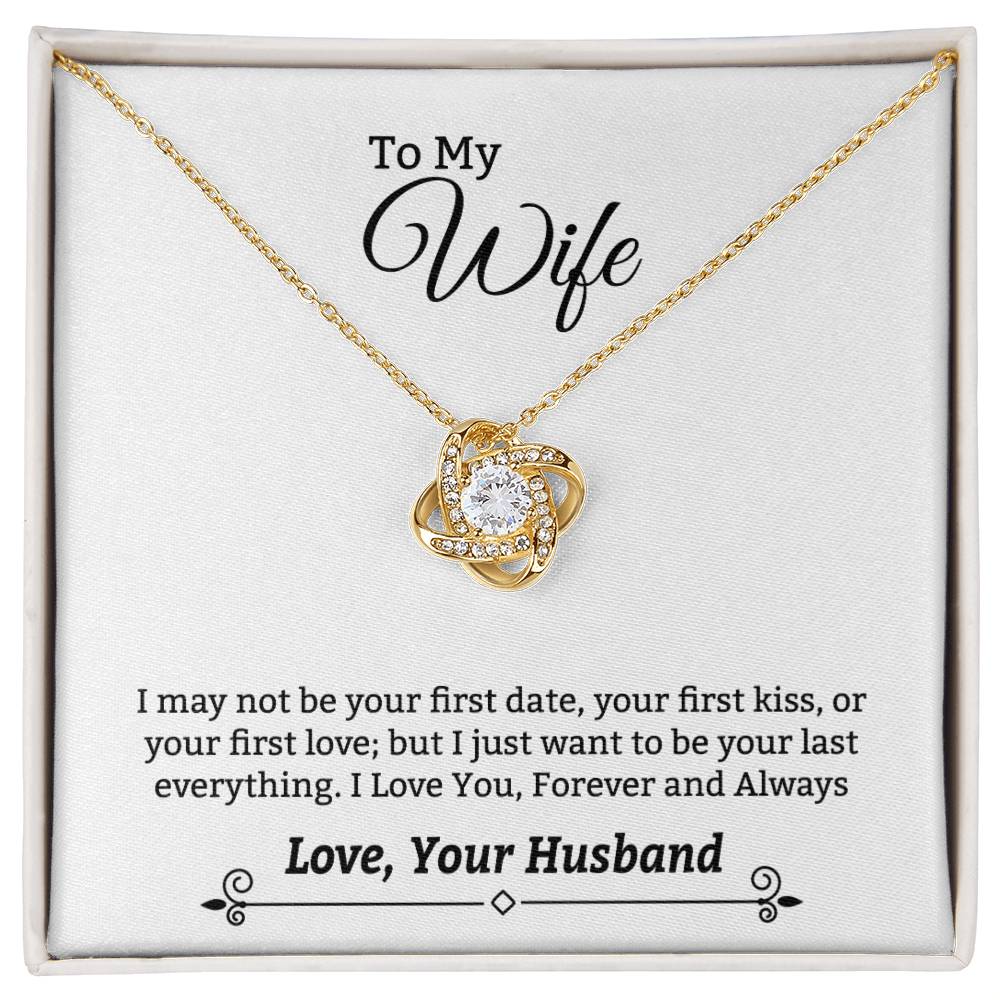 Gift For Wife "I Love You  Always" Knot Necklace