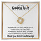 To My Wife "I Love You Forever" Knot Necklace