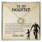 To My Daughter "You Will Never Lose" Knot Necklace