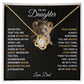 To My Daughter "You Will Always Be My Baby Girl" Knot Necklace