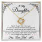 To My Daughter "I'm Always In Your Heart" Knot Necklace