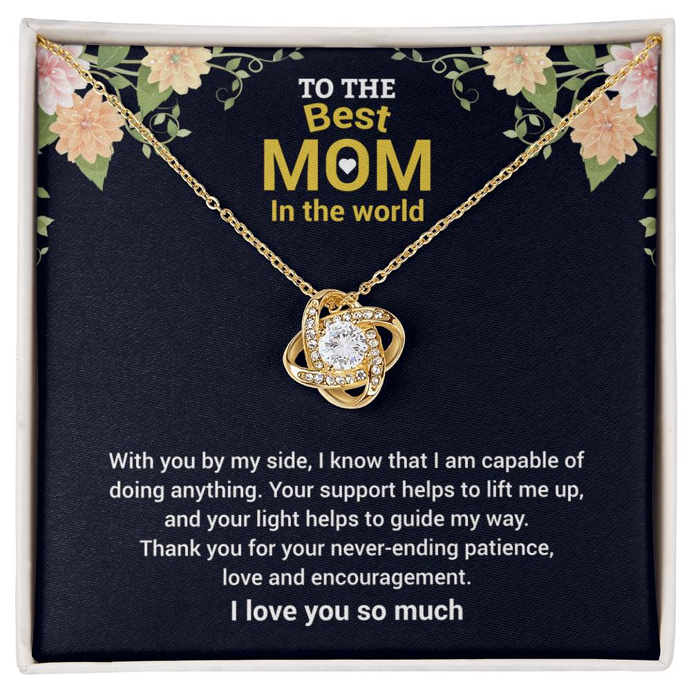 To The Best Mom "Thank You" Knot Necklace