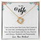 To My Wife "Forever And Always" Knot Necklace