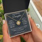 To My Daughter "I Will Always Carry You In My Heart" Knot Necklace