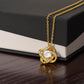 To My Wife "I Realize How Lucky I Am" Knot Necklace