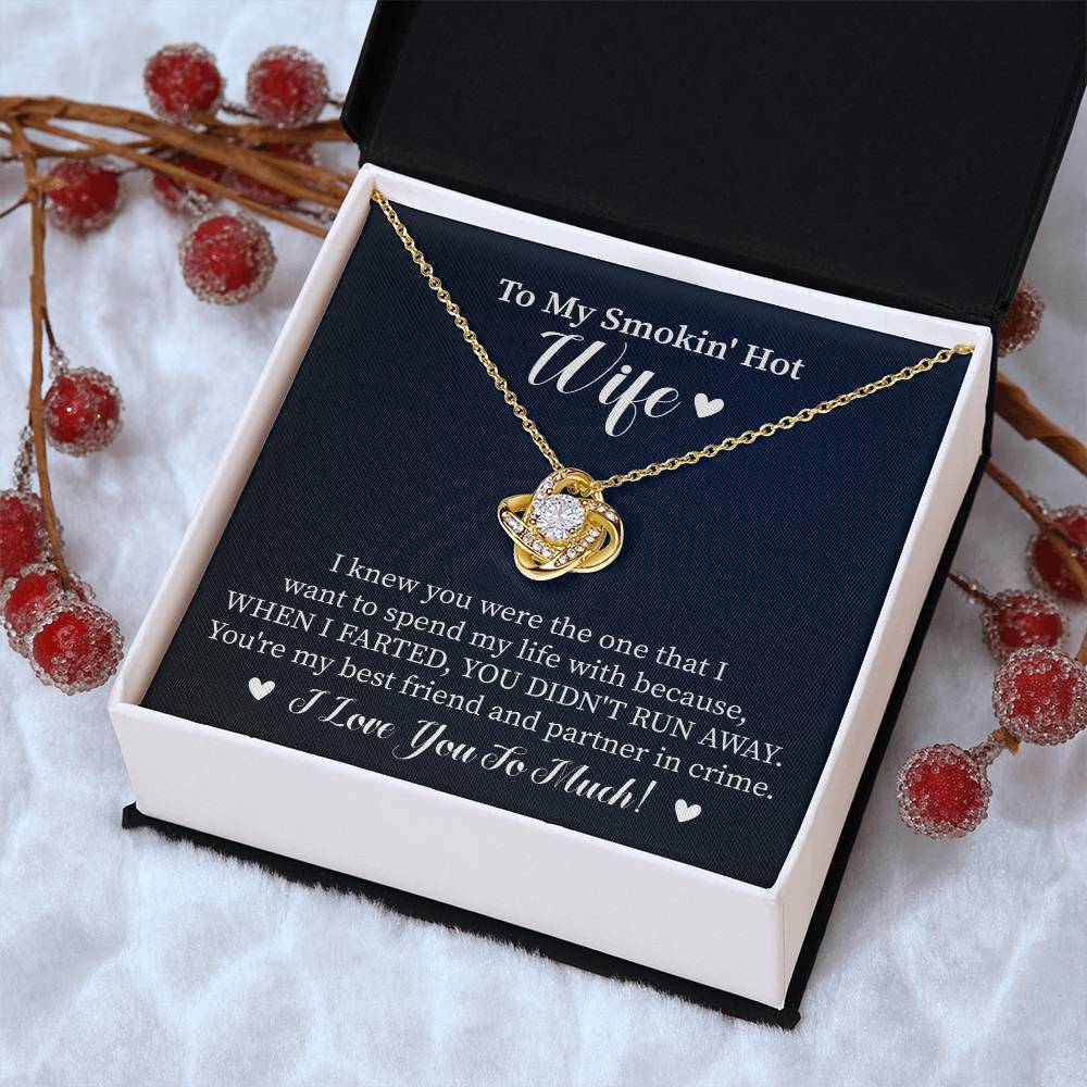 To My Wife "I Knew You Were The One" Knot Necklace