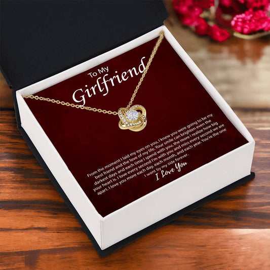 To My Girlfriend "You're The One I Want" Knot Necklace