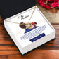 To My Daughter "You'll Always Be My Baby Girl" Knot Necklace