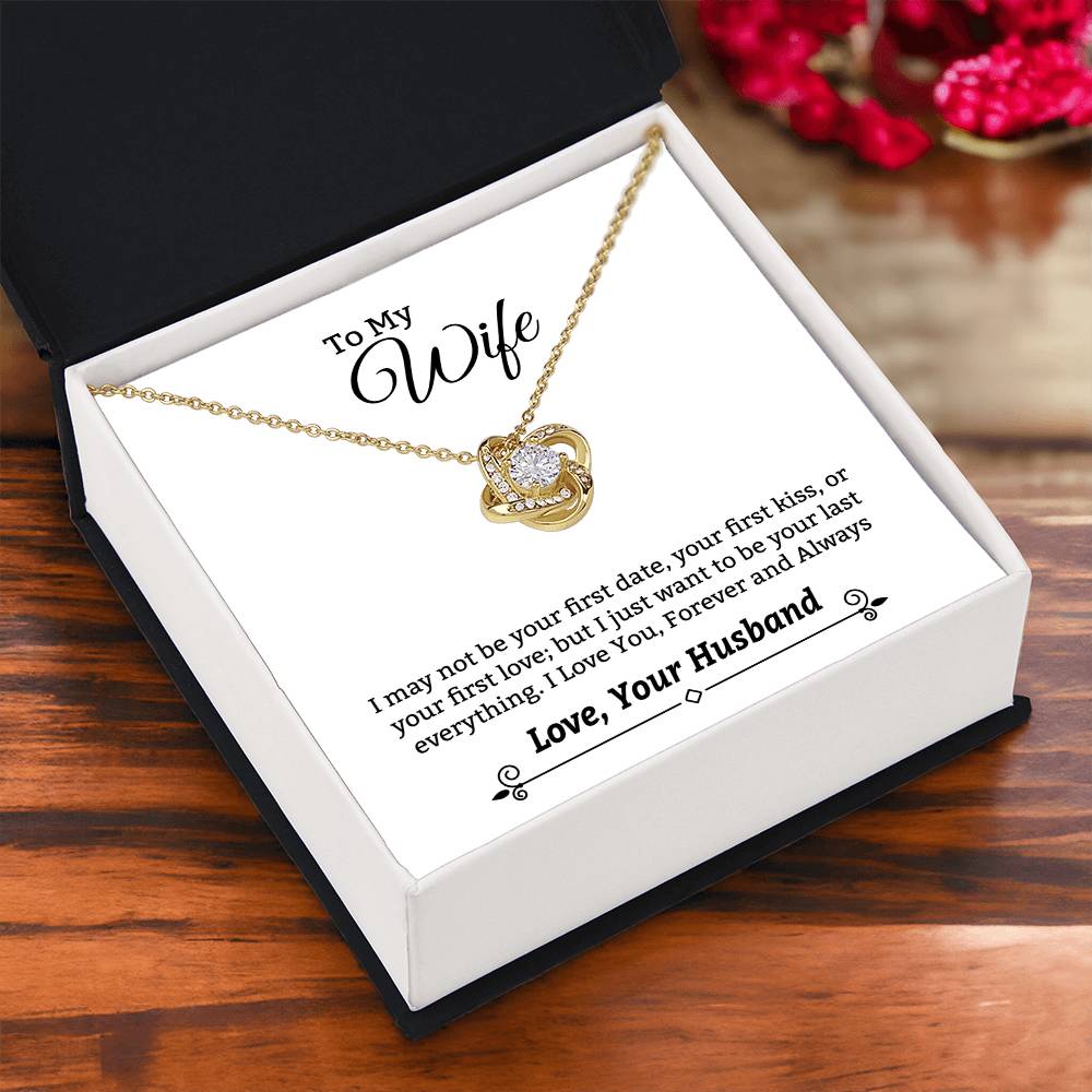 Gift For Wife "I Love You  Always" Knot Necklace