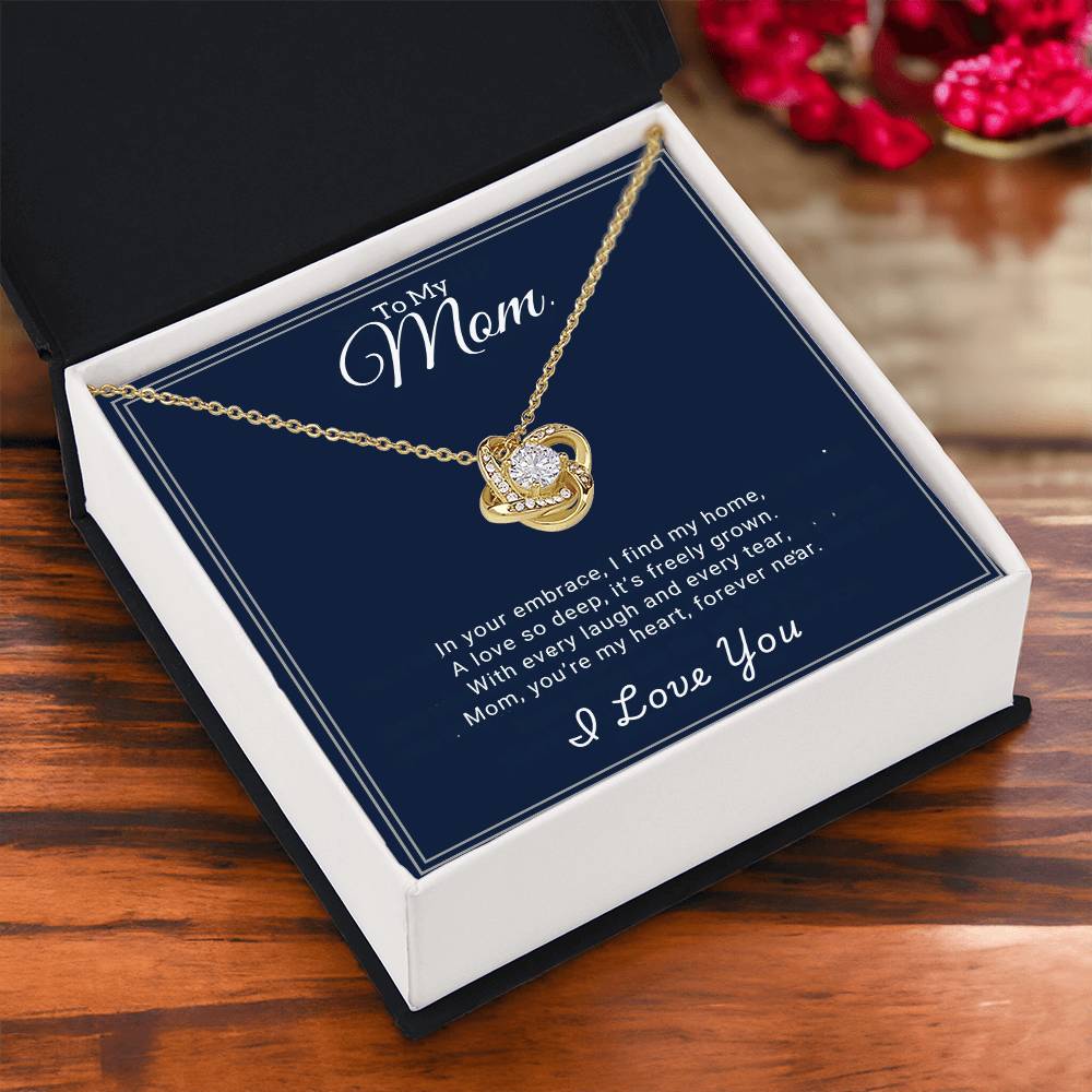 Gift For Mom "You're My Heart" Knot Necklace