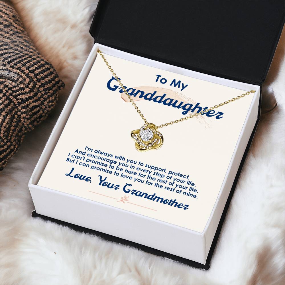 To My Granddaughter "I Love You For The Rest Of My Life" Knot Necklace