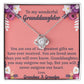To My Granddaughter "You Will Never Outgrow Our Heart" Knot Necklace