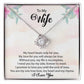 To My Wife "My Heart Beats Only For You" Knot Necklace