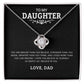 To My  Daughter "I Believe In You" Knot Necklace