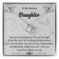 To My Dearest Daughter "You Are My Everything" Knot Necklace