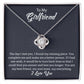 To My Girlfriend "You Complete Me" Knot Necklace