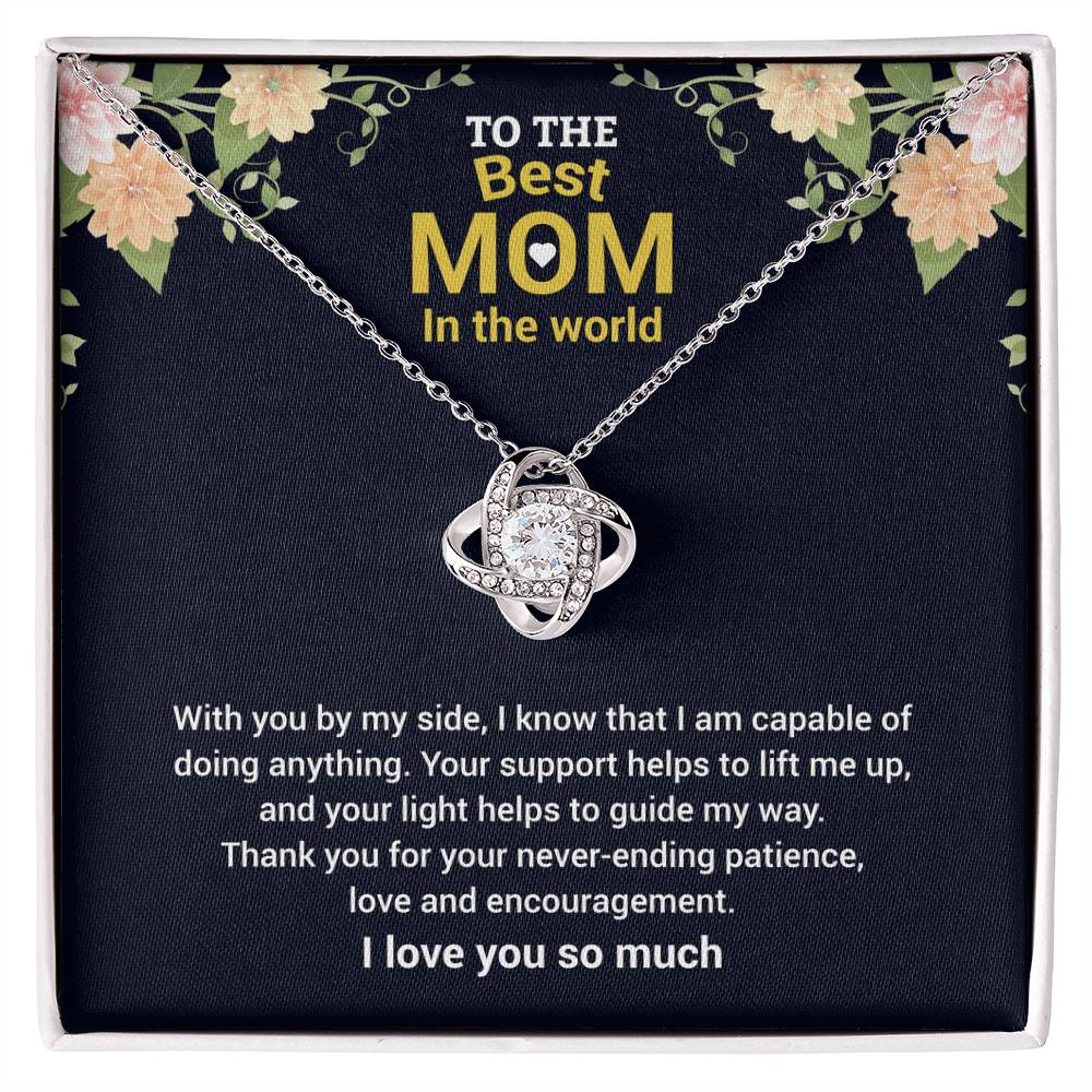 To The Best Mom "Thank You" Knot Necklace