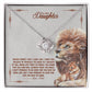 To My Beautiful Daughter "Never Forget That I Love You" Knot Necklace
