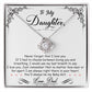 To My Daughter "I'm Always In Your Heart" Knot Necklace