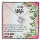 To My Wife "You Are The Most Precious Treasure" Knot Necklace