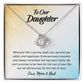 Gift For Daughter "We Wish You Happiness" Knot Necklace