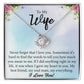 To My Wife "My Best Friend" Knot Necklace