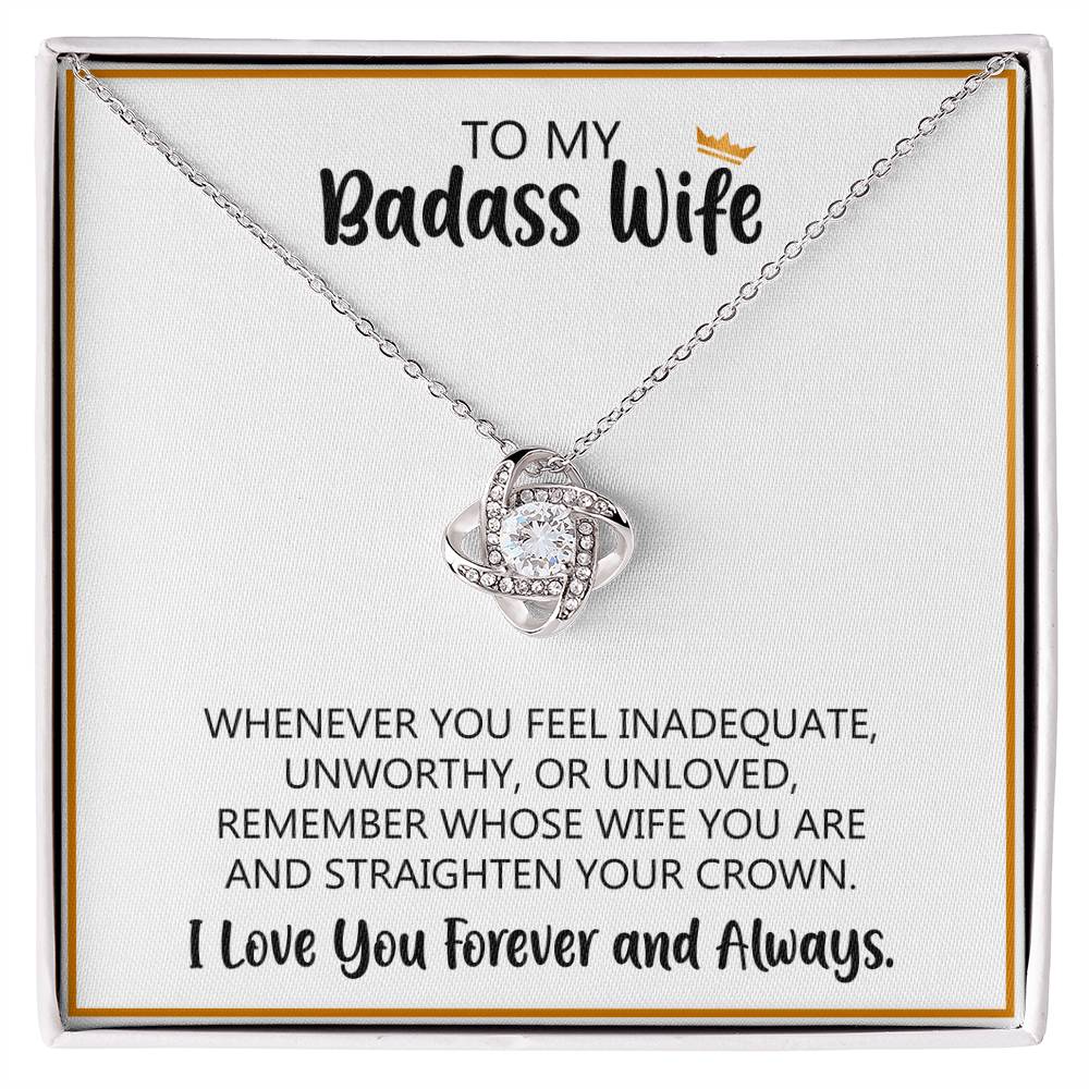 To My Wife "I Love You Forever" Knot Necklace