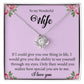 Gift For Wife "You Are Special" Knot Necklace
