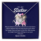 To My Sister "We Are Sisters" Knot Necklace