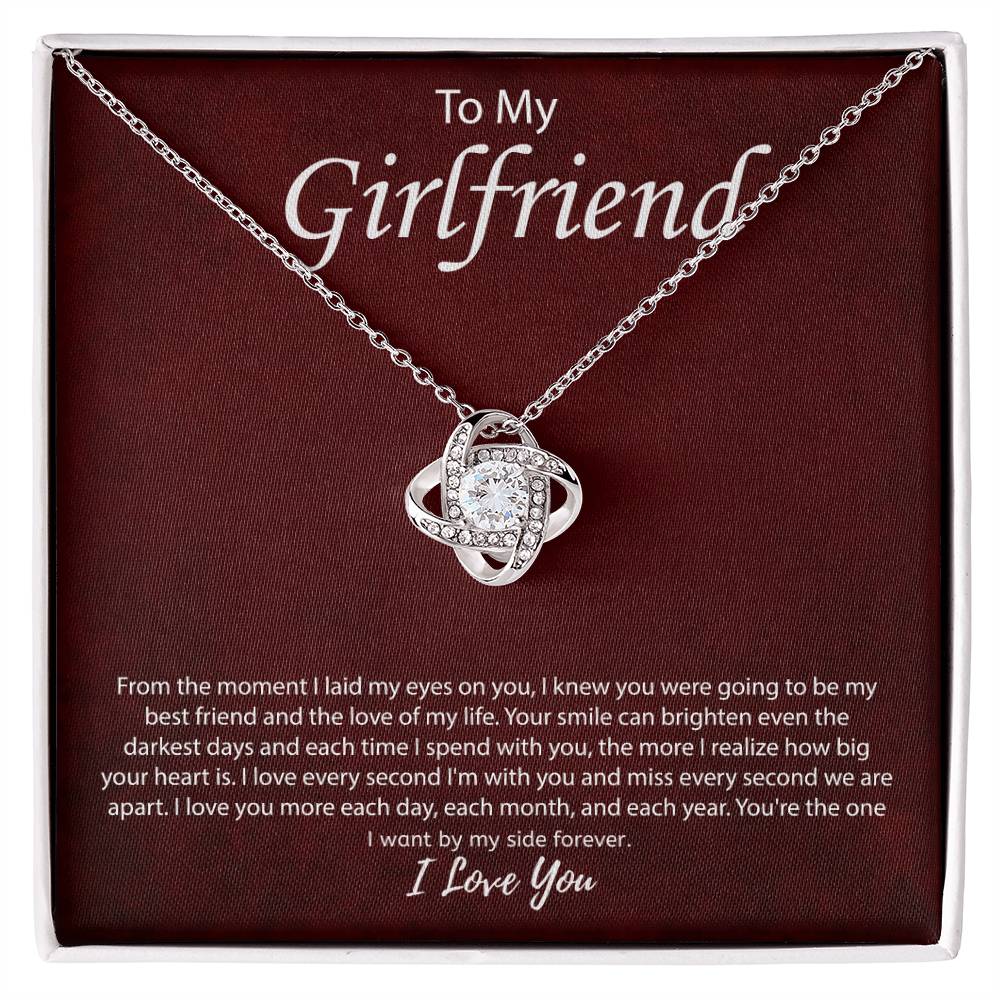 To My Girlfriend "You're The One I Want" Knot Necklace