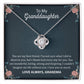 To My Granddaughter "You Are My Best Friend" Knot Necklace