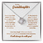 To My Granddaughter "I Will Always Be With You" Knot Necklace
