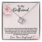Gift For Girlfriend "You're The Reason" Knot Necklace
