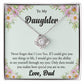 To My Daughter "Never Forget That I Love You" Knot Necklace