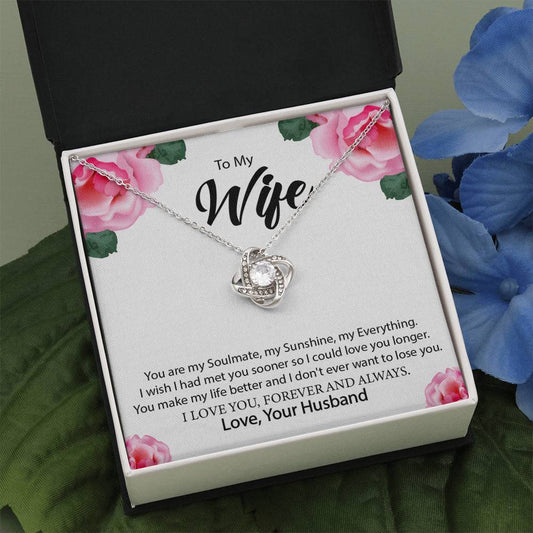 To My Wife "You Are My Everything" Knot Necklace