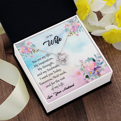 To My Wife "You Are My Inspiration" Knot Necklace