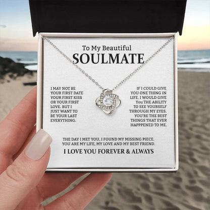 To My Soulmate "You Are My Life" Knot Necklace