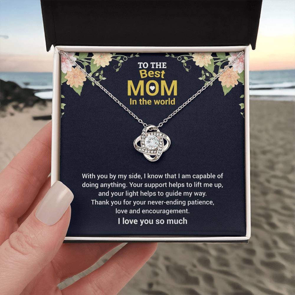 To The Best Mom "Thank You" Knot Necklace