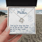 To My Mother "Thank You For Always Being There" Knot Necklace