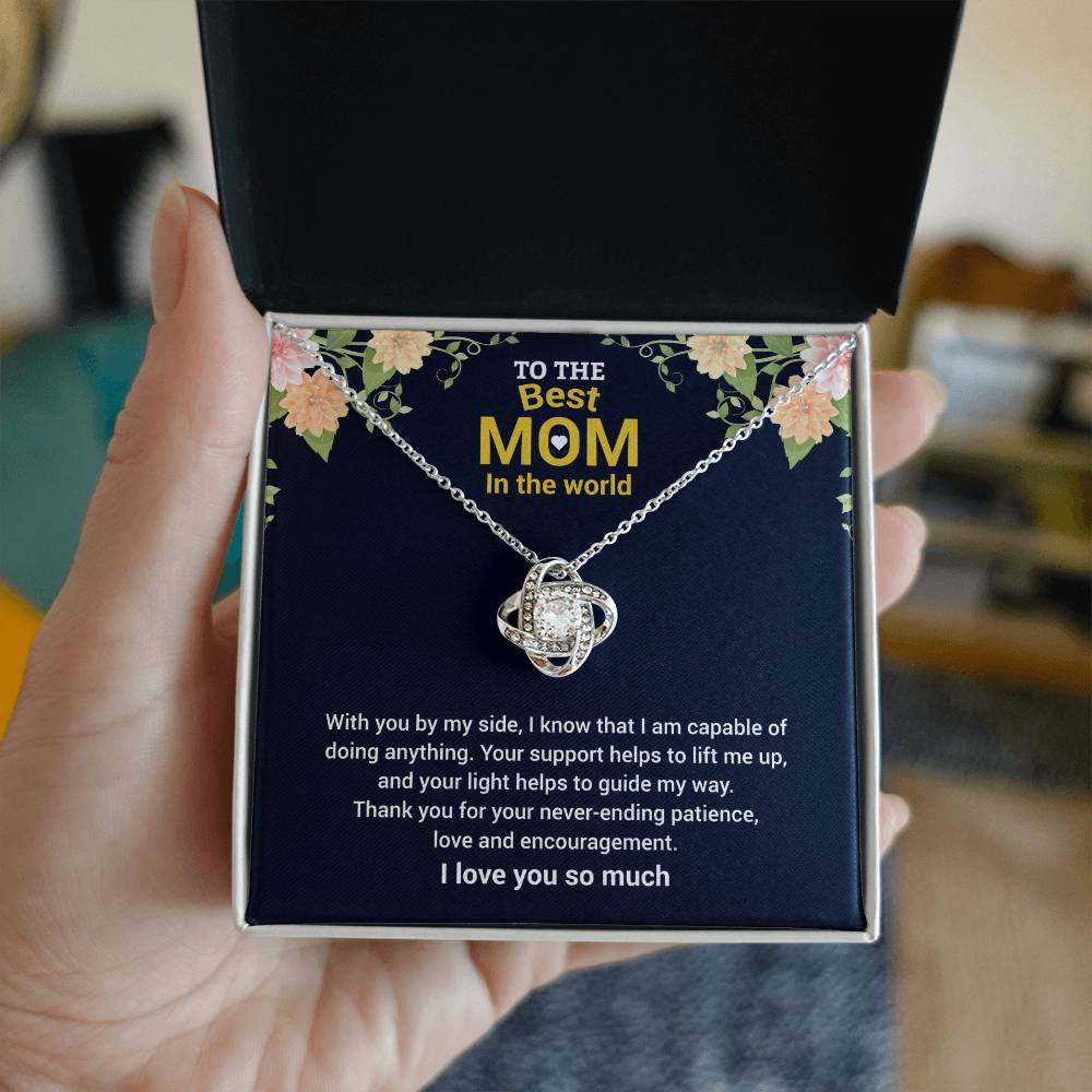 To The Best Mom "Thank You" Knot Necklace