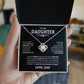 To My Daughter "Never Forget I Love You" Knot Necklace
