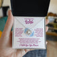 To My Beautiful Wife "Feel My Love" Knot Necklace